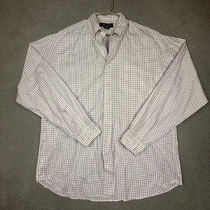Brooks Brothers Country Club Button Down Shirt Men's L Pink/Blue Plaid Cotton - Picture 1 of 8