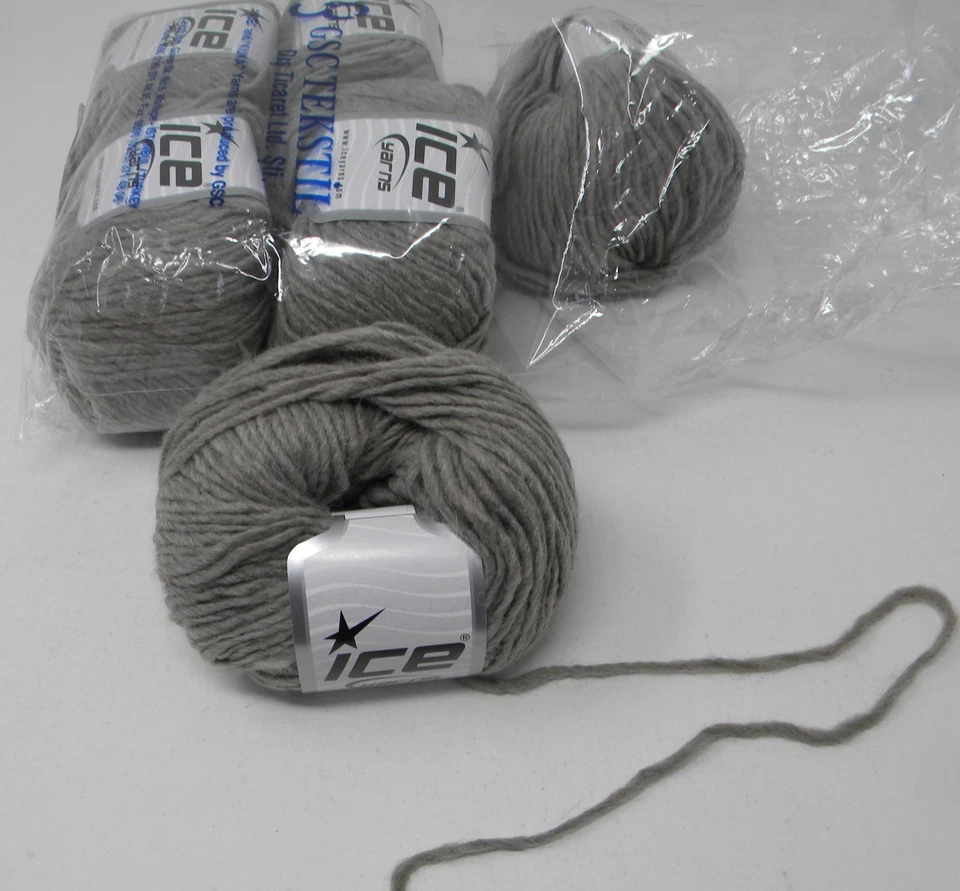 Madejas Hilos de Hielo Mezcla de Lana Taupe Hilo Lana Cordón #59806 Foto 1 de 1