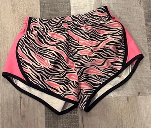 Nike Athletic Tempo Shorts Girls Size XL Pink Black Zebra Print Elastic Waist - Picture 1 of 6