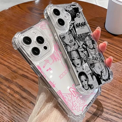 Linda funda de teléfono Nana de anime para iPhone 17Air 16E 15 14 13 12 11 Mini Pro Max Plus Foto 1 de 4
