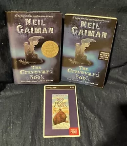 SIGNED Neil Gaiman The Graveyard Book HC/DJ + RARE Adv Readers Ed +digital card - Picture 1 of 12