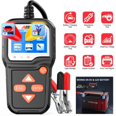 Probador de carga de batería de coche de motocicleta 6V 12V prueba de resistencia de arranque de carga de voltios Foto 1 de 4
