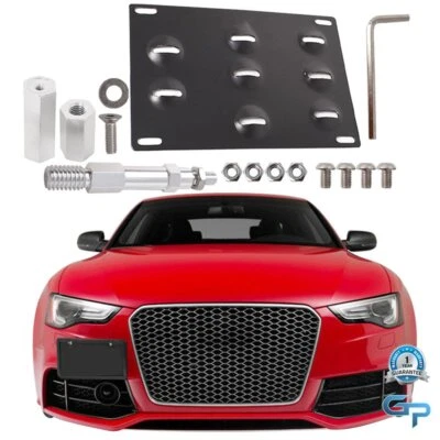 For Audi A4 S4 A5 S5 A7 Front Bumper Tow Hook License Plate Mount Bracket - Image 1 of 4