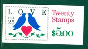 US 2441a BK169 Love Complete Booklet/20, 2 panes/10, Mint NH - Picture 1 of 1