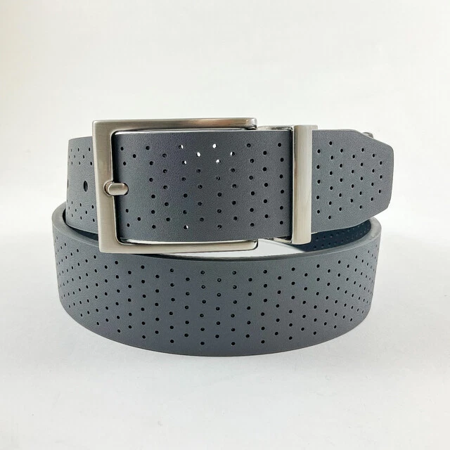 NIKE MEN'S PERFORATED REVERSIBLE BELT GRAY/BLACK GOLF S5064055 SIZE 38
