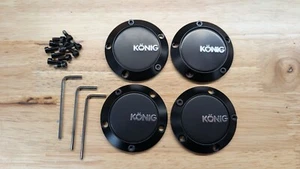 Konig Custom Wheel Center Cap Set Part# PSC940KONDBK1 with hardware - Picture 1 of 2