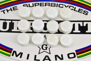 Guerciotti Handlebar End Plugs White x2 NOS Made in Italy Milano L'Eroica Cross - Picture 1 of 1