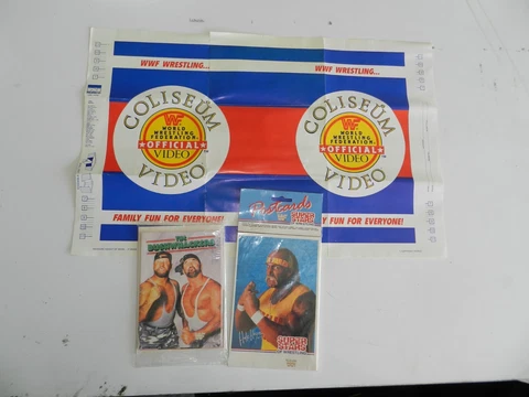 #30 Vintage WWF WWE RARE LOT POSTCARDS & COLISEUM VIDEO POSTER BOOK COVER HOGAN Cover