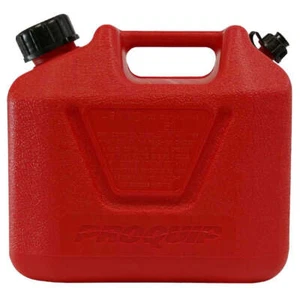 Pro Quip 5L Plastic Fast Pour Fuel Can - Unleaded Petrol Red - 0957 - Picture 1 of 4