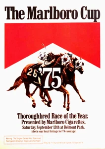 Marlboro 1975 copa de caballos carrera — Belmont Park — Anuncio de revista vintage - Imagen 1 de 1