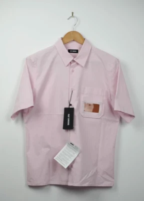 Raf Simons short sleeve pocket Embroidered shirt lilac pink lanvender s/s 18 (M) - Image 1 of 4