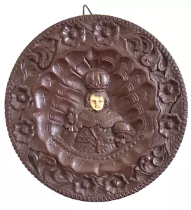 Exceptional Antique 11.5" Carved Relief Wood Infant Jesus of Prague Plaque - Picture 1 of 10