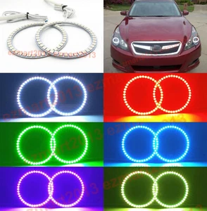 RGB halo ring for subaru legacy 07-14 headlight APP  Flash DRL LED angle eye - Picture 1 of 12