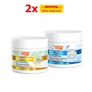 2x Lolane Daily Treatment Goat milk bio keratin/ Multivitamin hair soft 250g - Picture 1 of 17