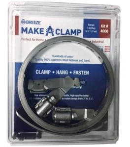 Kit de abrazaderas de manguera de acero inoxidable Breeze Make-A-Clamp # 4000 kit estándar de 8,5' - Imagen 1 de 1