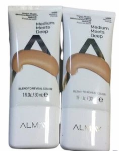 2pk Almay Medium Meets Deep Smart Shade #400 Moyen SPF 15 1oz Ea. (3I) - Picture 1 of 1