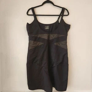Cacique Open-Bust Thigh Shaper Black Shapewear Slimming Women's 26/28 - Picture 1 of 6