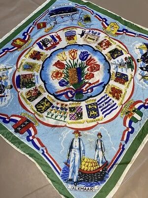 Vintage Souvenir Holland promotional advertising travel scarf Multicolour - Image 1 of 4