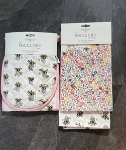 Cath Kidston Bee Theme Set of 2 tea towels and Oven Gloves New Trending - Picture 1 of 5