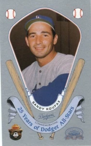 1987 Smokey Bear Los Angeles Dodgers 25 Jahre All-Stars Sandy Koufax Baseball - Bild 1 von 2
