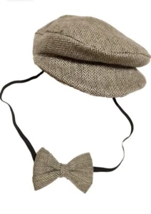 Baby Photography Photo Hat Baby Boy Photoshoot Props Peaked Cap + Bow Tie for... - Picture 1 of 4
