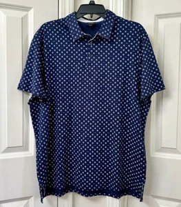 Armani Exchange Geometric Printed Logo Jersey Short Sleeve Polo Shirt, Size-L - Picture 1 of 4