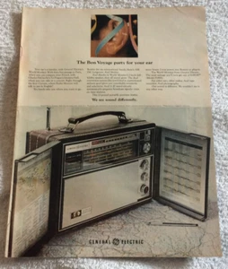 General Electric GE World Monitor Portable Radio Vintage Print Ad 1969 - Imagen 1 de 6