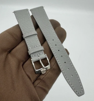 Tag Heuer 18mm Grey Pebbled Leather Watch Strap Branded Buckle Excellent Cond. - Image 1 of 4
