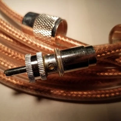 RG-8X Coaxial Cable Jumper 18 Foot with soldered PL-259 connectors. - Image 1 of 3