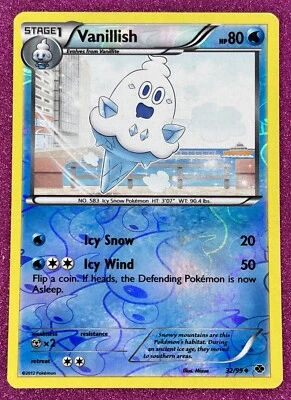 Pokémon TCG Vanillish Next Destinies 32/99 Reverse Holo & Holo Rare 2012 LP - Image 1 of 2