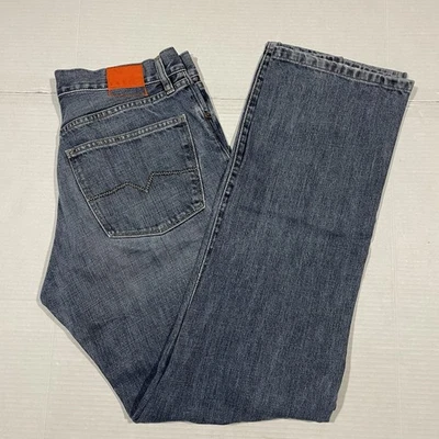 Мужские синие джинсы Boss от Hugo Boss размер 32x34 оранжевая этикетка прямые штанины - Изображение 1 из 4
