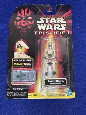 Droide de batalla Star Wars Episodio I con rifle bláster CommTech nuevo sellado Foto 1 de 2