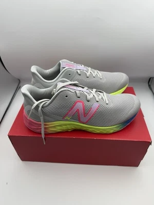 New Balance PAARIKG4 Fresh Foam Running Shoes Grey Purple Sneakers Kids Size 7 - Image 1 of 4
