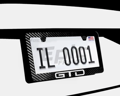 GTD Carbon Fiber License Plate Frame 100% Carbon Fiber for GTD Mustang - Image 1 of 3