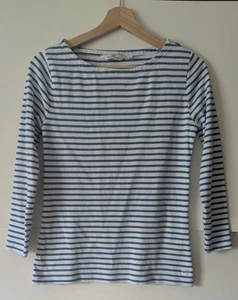 Vineyard Vines NWOT Small Simple Boat neck tee blue & white striped - Picture 1 of 11
