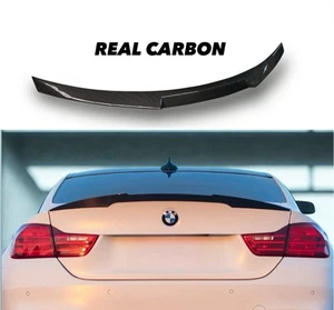 BMW 4 SERIES F32 COUPE M4 STYLE REAR BOOT LIP WING SPOILER CARBON 13-20 - Picture 1 of 4