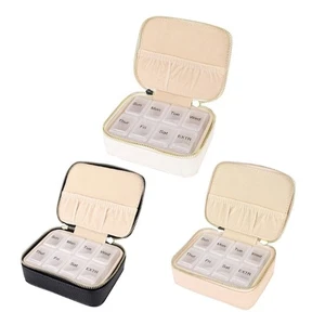Lightweight Jewelry Organizer Water Resistant PU Storage Box with Compartments - Picture 1 of 11