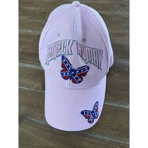 Baseball Hat Woman Pink Embroidered Butterflies ~ New ~ Adjustable - Picture 1 of 4