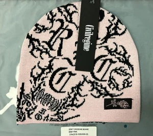 Civil Regime Don’t Cross Me Beanie In Baby Pink One Size New - Picture 1 of 5