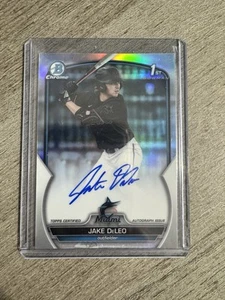 2023 Bowman Draft Chrome JAKE DELEO 1st Bowman Refractor Auto 270/ 499 (Miami) - Picture 1 of 3