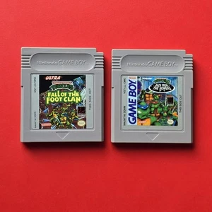 Game Boy TMNT 1 2 II  Fall of the Foot Clan & Back From The Sewer Lot 2 GB Games - Picture 1 of 13