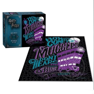 Harry Potter Muggles Don't Hear The Knight Bus 200 Piece Jigsaw Puzzle NIB - Picture 1 of 4