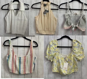 Lote De 5 Nuevos Tops Cortos Para Mujer Talla Grande Varias Marcas Estilos y Colores - Imagen 1 de 9