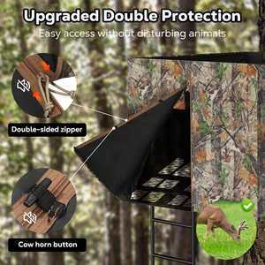 Hunting Blinds Cover 142" X 35" Large Tree Stand Enhanced Securing Ties Blind - Picture 1 of 7