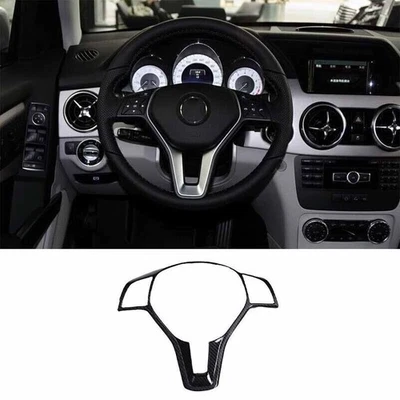 Border Strip Carbon Fiber Cover Trim For Mercedes~Benz GLK 13~15 Steering Wheel — 第 1/4 张图片