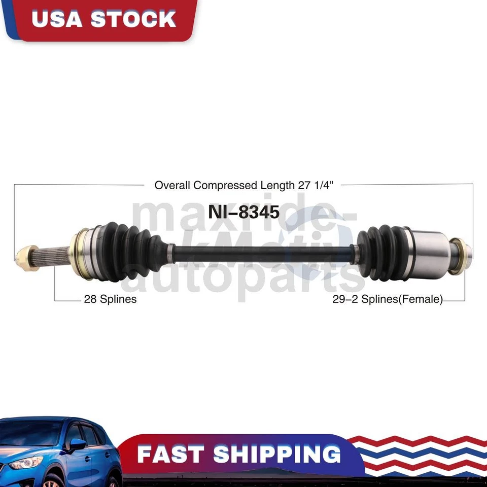 Junta de eje trasero izquierdo del lado del conductor CV compatible con 2003 2004 2005 2006 2007 Infiniti FX35 Foto 1 de 1