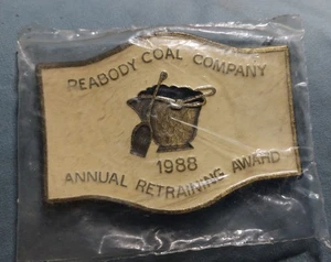 De colección 1988 Peabody Coal Mine Anual Reentrenamiento Premio Ganador Cinturón Hebilla Nuevo de Lote Antiguo - Imagen 1 de 6