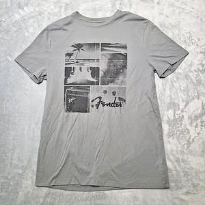 Fender Shirt Herren Medium Grau Kurzarm Grafik vorne Logo Rundhals - Bild 1 von 9
