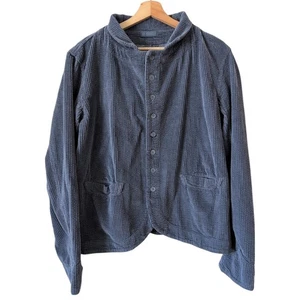 Giacca in velluto a coste CP Shades Sara - blu - large - made in USA 100% cotone Lagenlook - Foto 1 di 8