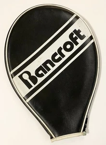 Vintage Bancroft Black And Whiteleather Tennis Racquet Cover - Picture 1 of 8